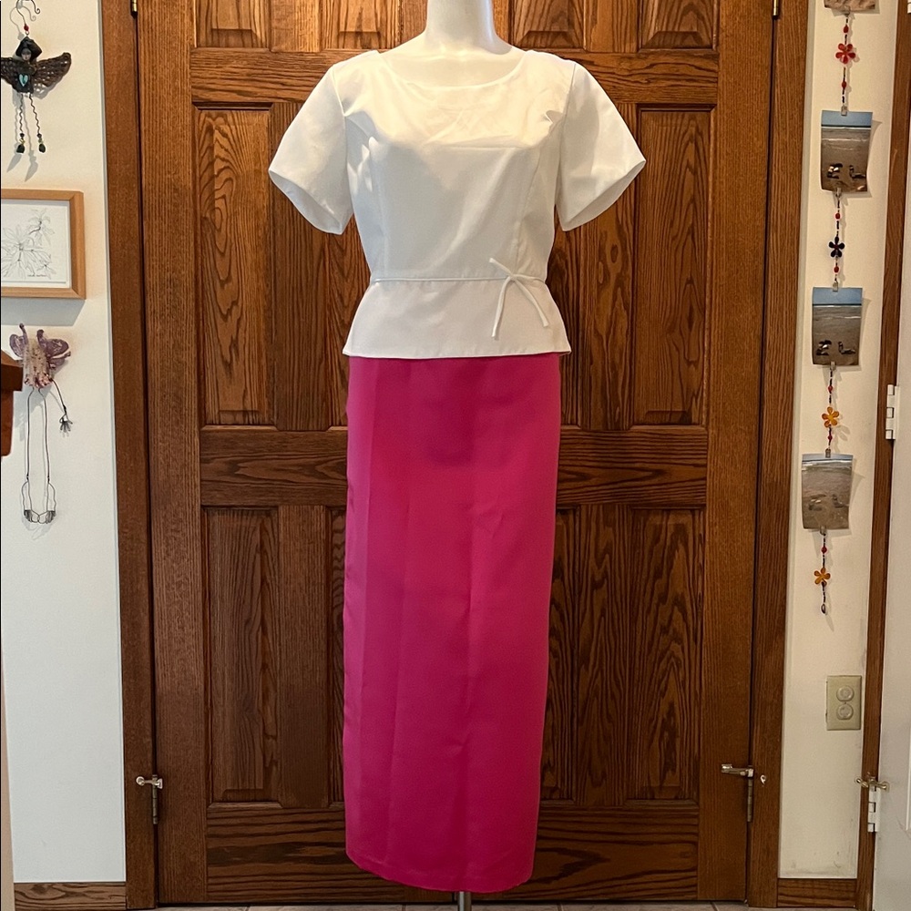Alyssa retro two piece long gown L